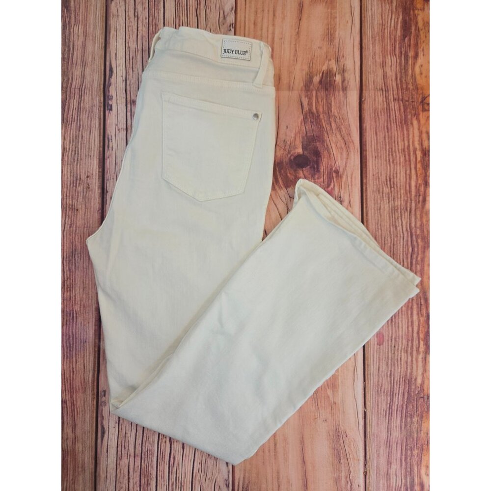Judy Blue Womens White Bootcut Jeans Size 15/32 C(33x30) - Picture 3 of 12